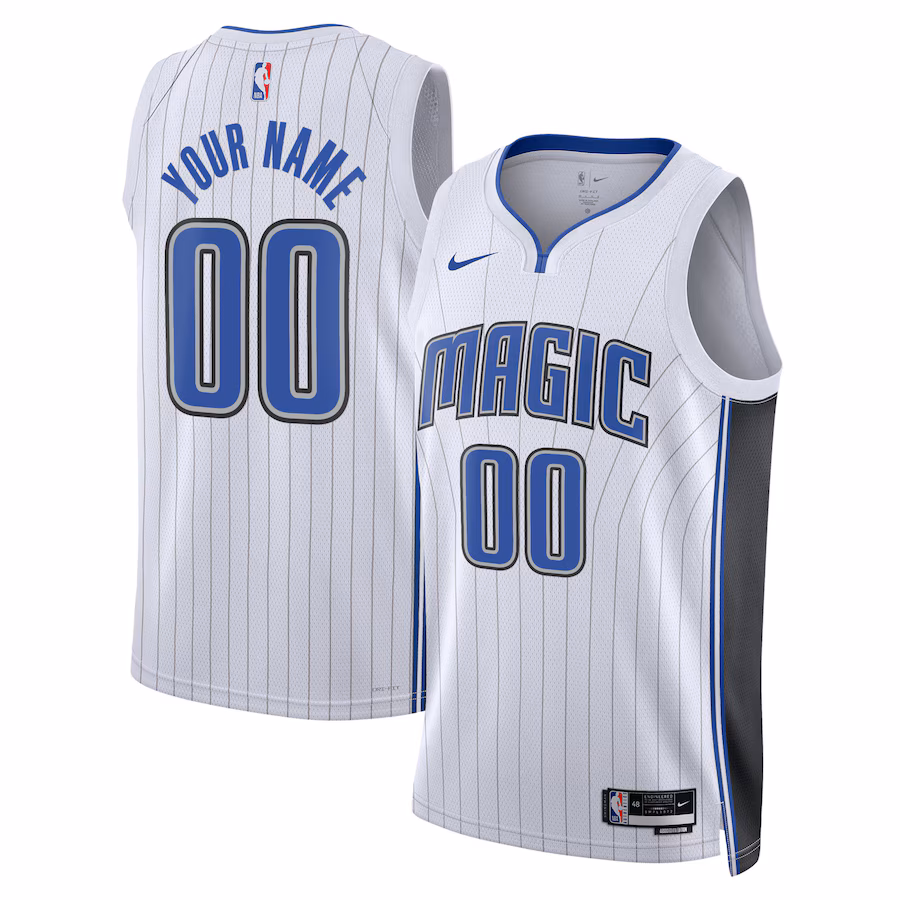 Unisex Orlando Magic Nike White Swingman Custom Jersey - Association Edition - Jersey