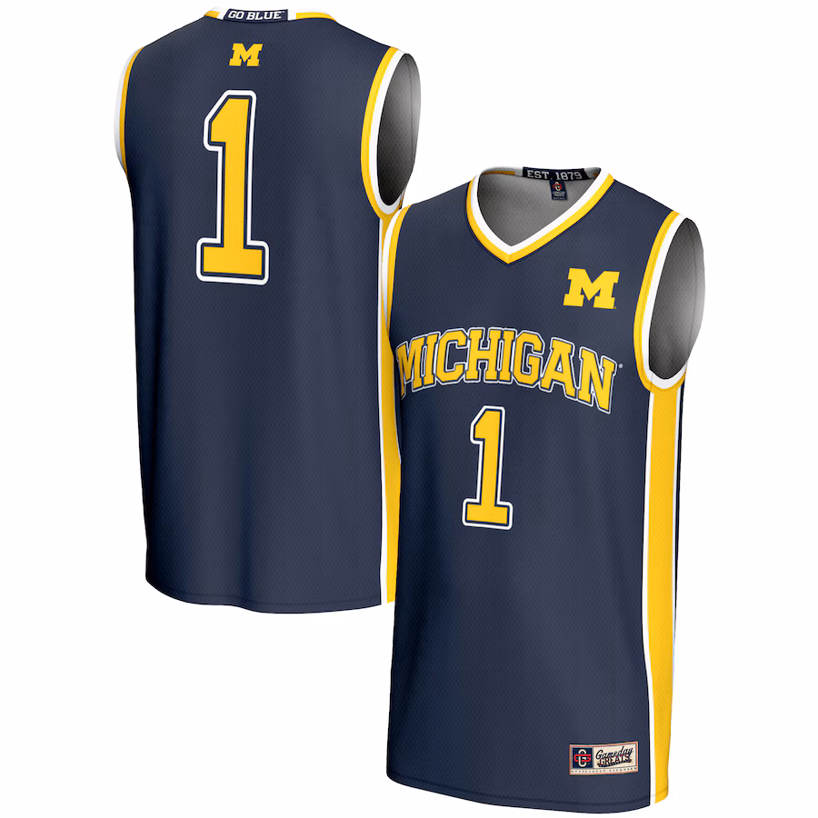 Unisex GameDay Greats #1 Navy Michigan Wolverines Lightweight Basketball Jersey - Jersey