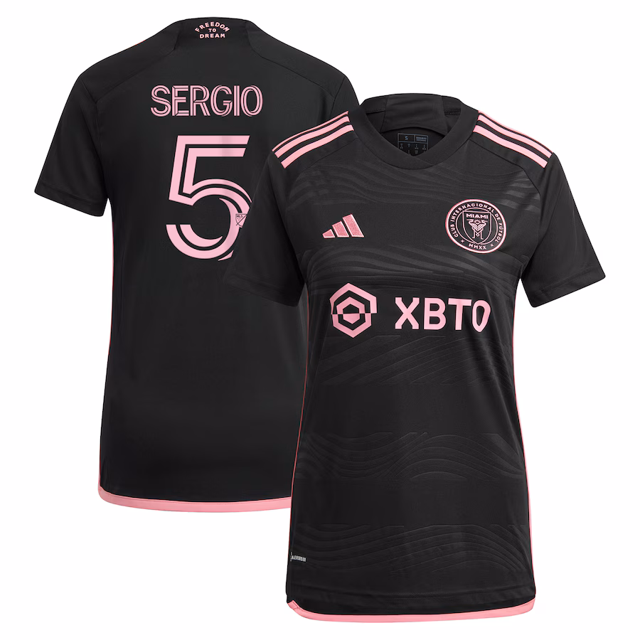 Women's Inter Miami CF Sergio Busquets adidas Black 2023 La Noche Replica Player Jersey - Jersey