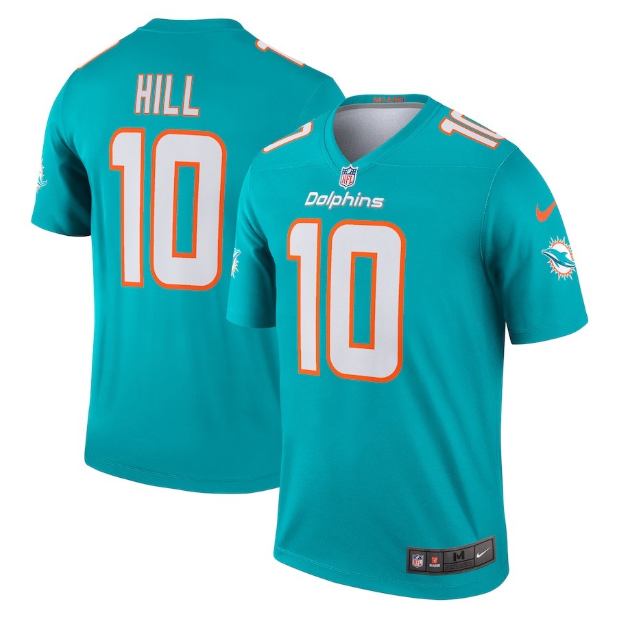 Men's Miami Dolphins Tyreek Hill Nike Aqua Legend Jersey - Jersey