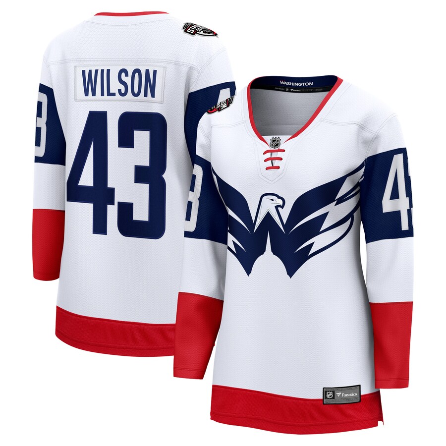 Women's Washington Capitals Tom Wilson Fanatics Branded White 2023 NHL Stadium Series Breakaway Player Jersey - Jersey