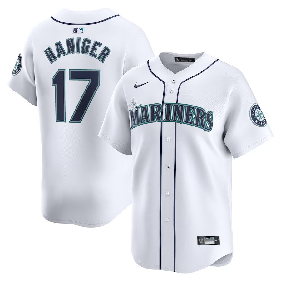Men's Seattle Mariners Mitch Haniger Nike White Home Limited Player Jersey - Jersey