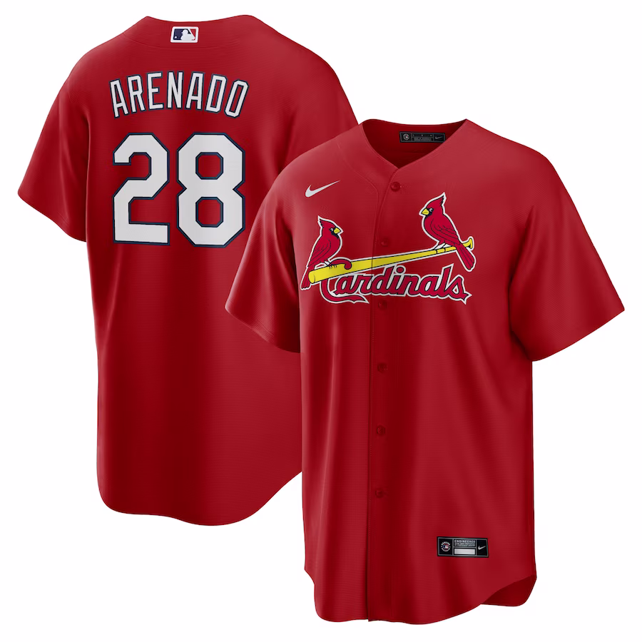 Men's St. Louis Cardinals Nolan Arenado Nike Red Alternate Official Replica Player Jersey - Jersey