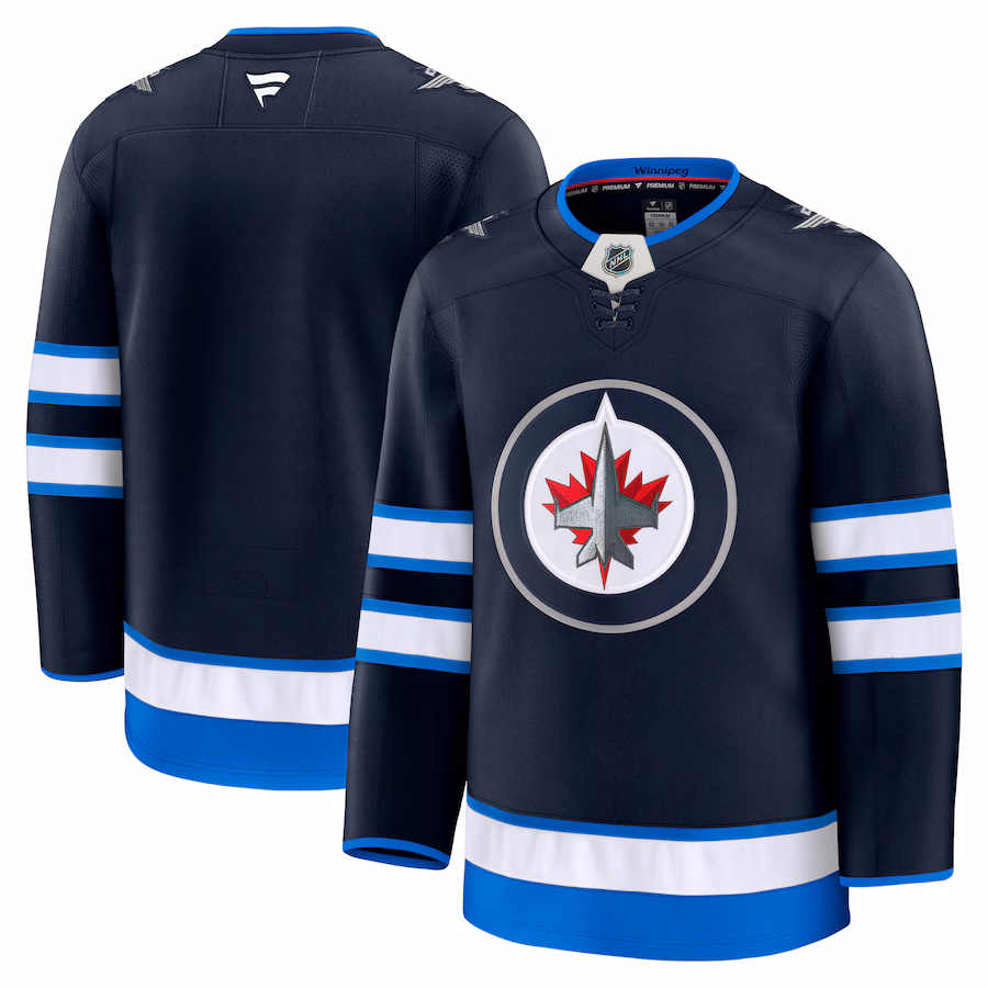 Men's Winnipeg Jets Fanatics Navy Home Premium Jersey - Jersey