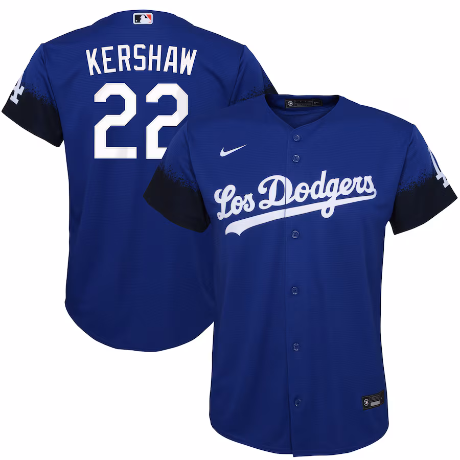 Youth Los Angeles Dodgers Clayton Kershaw Nike Royal City Connect Replica Player Jersey - Jersey