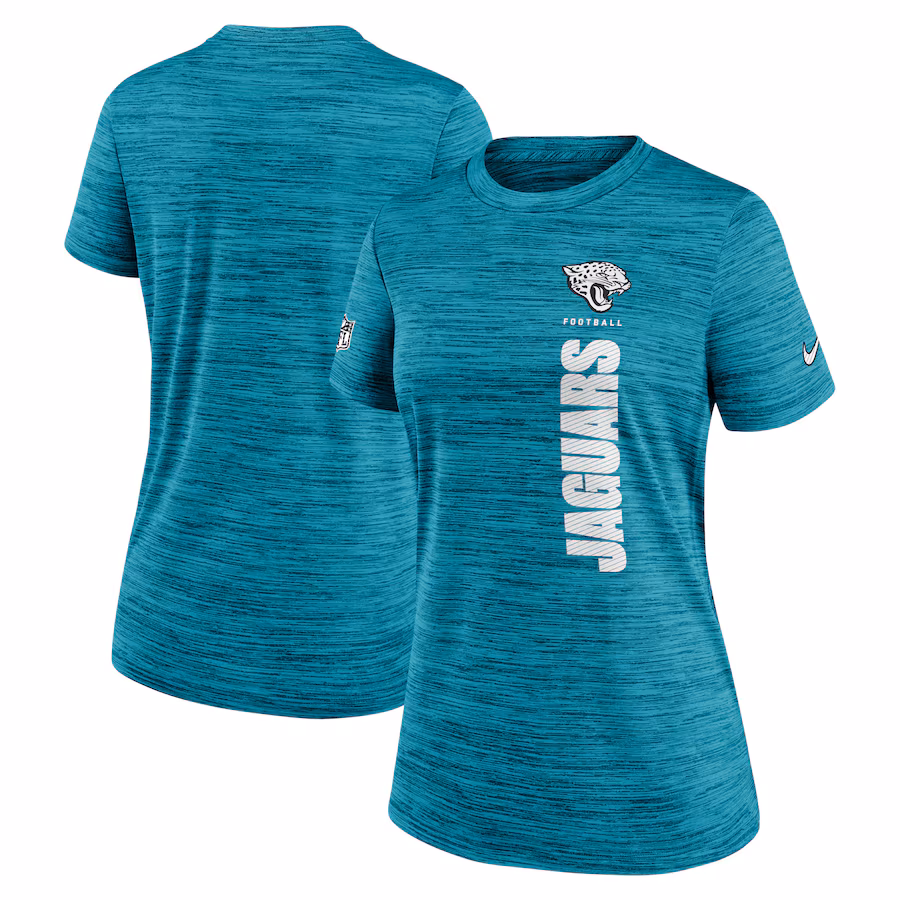 Women's Jacksonville Jaguars Nike Teal Sideline Velocity Performance T-Shirt - Jersey