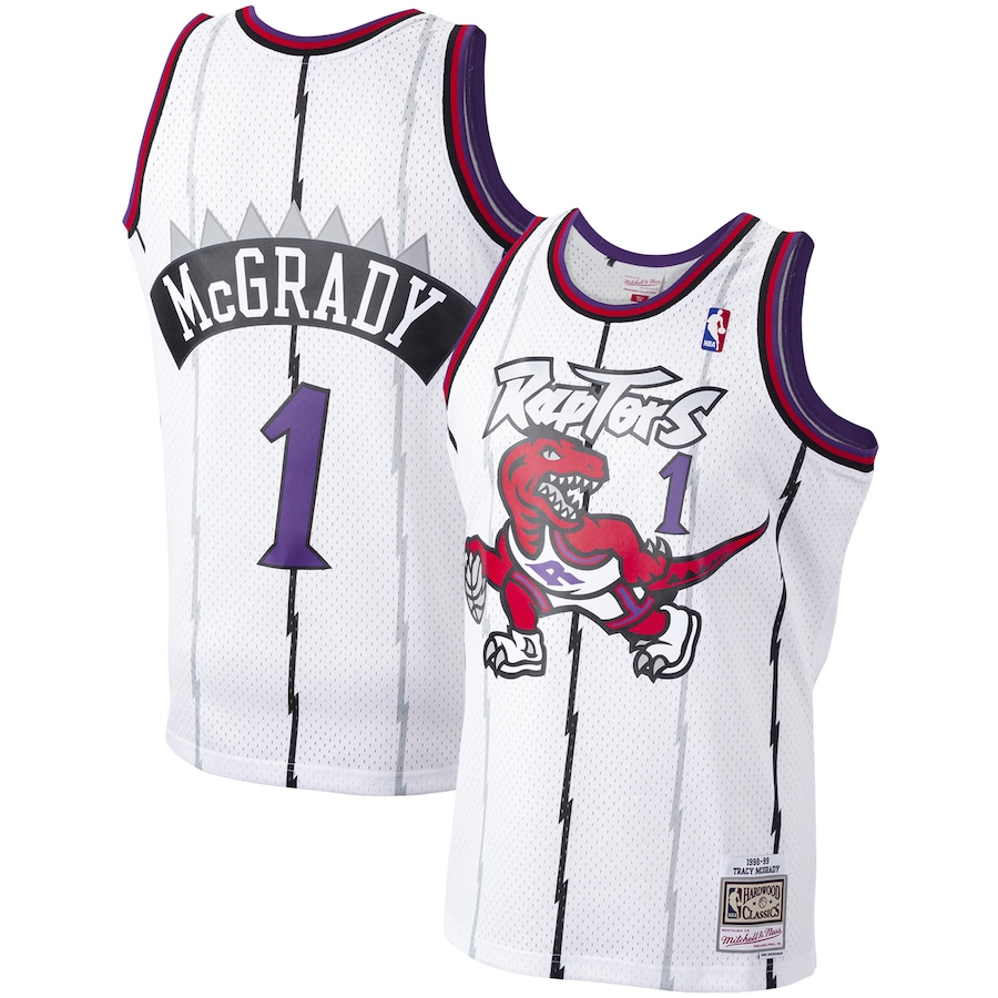 Men's Toronto Raptors Tracy McGrady Mitchell & Ness White 1998/99 Hardwood Classics Swingman Jersey - Jersey