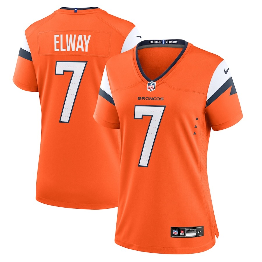 Women's Denver Broncos John Elway Nike Orange Retired Player Game Jersey - Jersey
