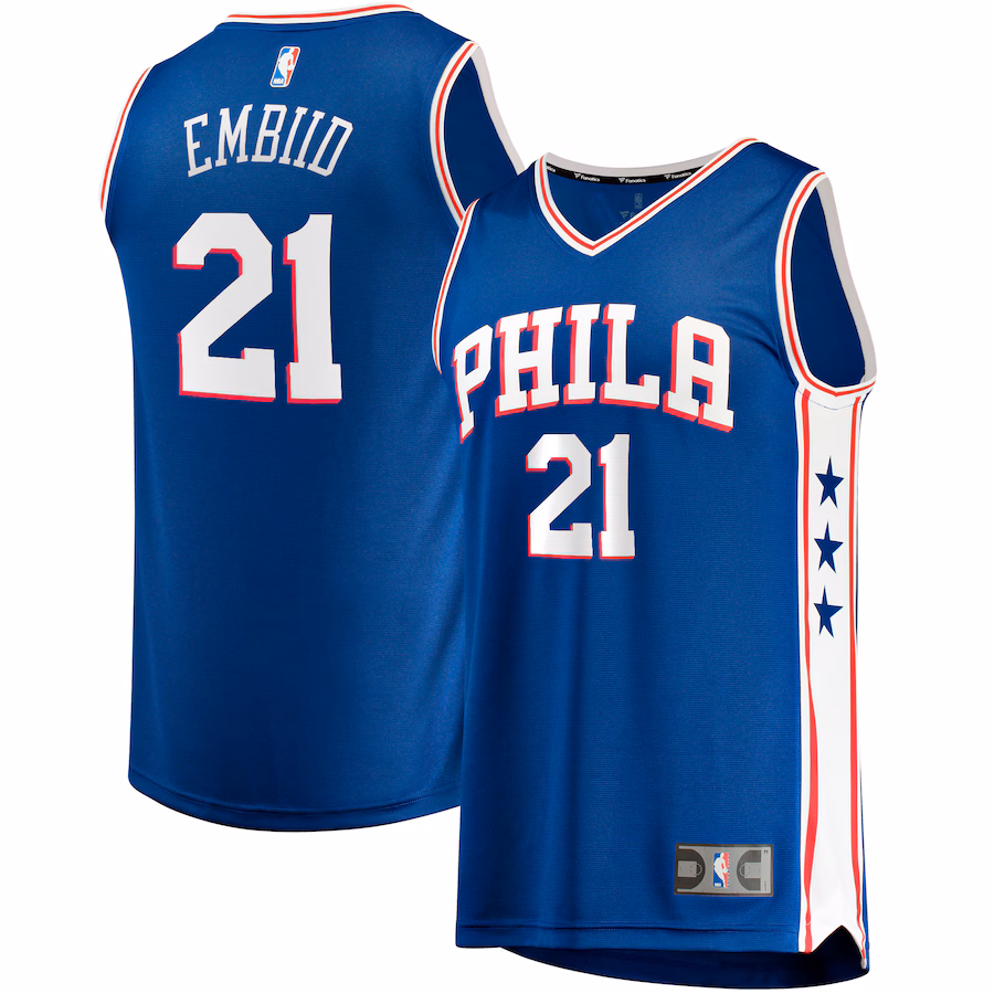 Men's Philadelphia 76ers Joel Embiid Fanatics Royal Big & Tall Fast Break Player Jersey - Icon Edition - Jersey