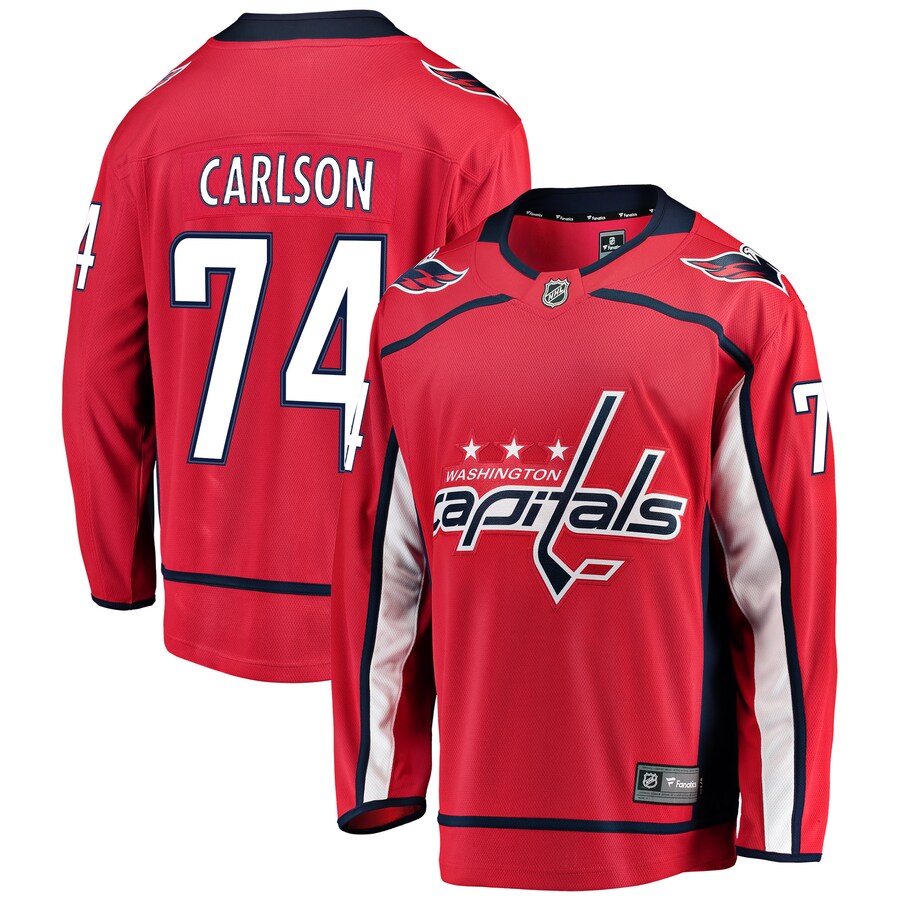 Men's Washington Capitals John Carlson Fanatics Branded Red Home Breakaway Player Jersey - Jersey