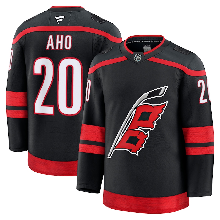 Men's Carolina Hurricanes Sebastian Aho Fanatics Black Home Premium Jersey - Jersey