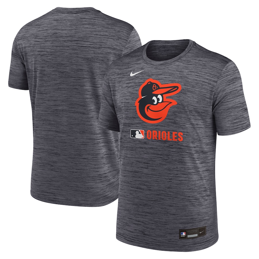 Men's Baltimore Orioles Nike Black Authentic Collection Velocity Performance Practice T-Shirt - Jersey