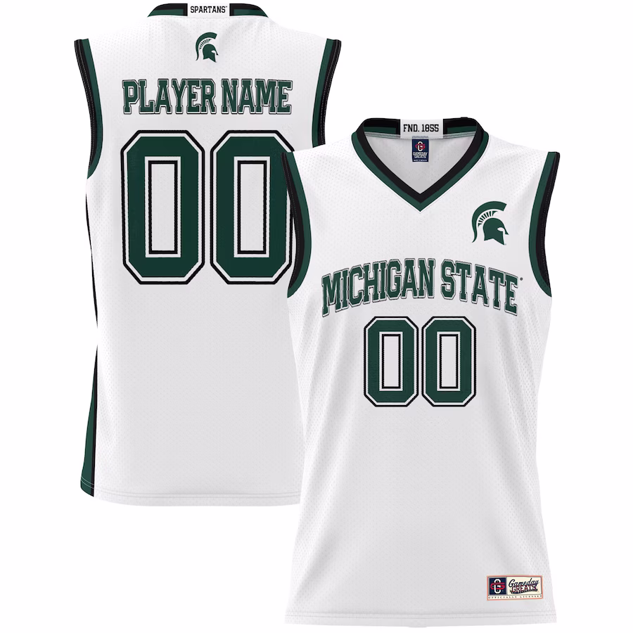Michigan State Spartans GameDay Greats Unisex  Lightweight NIL Pick-A-Player Basketball Jersey - White - Jersey