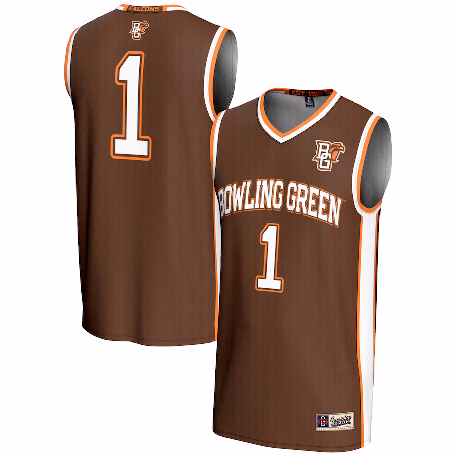 Male GameDay Greats #1  Brown Bowling Green St. Falcons  Lightweight Basketball Jersey - Jersey