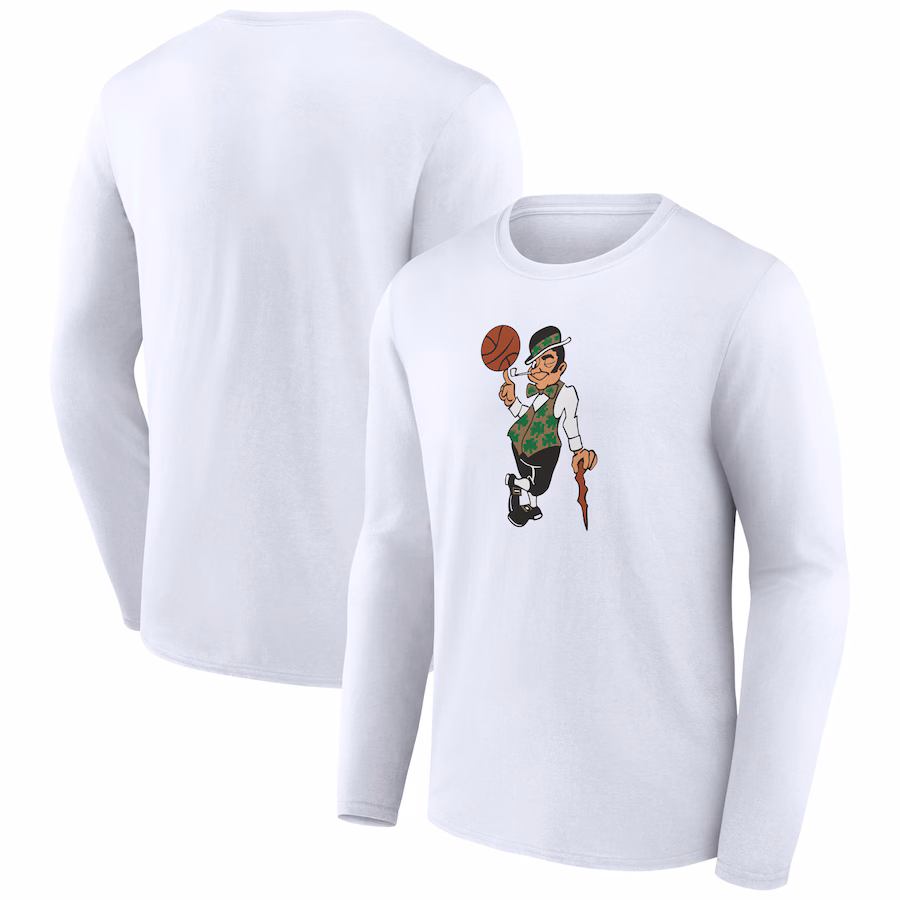 Men's Boston Celtics White Alternate Logo Long Sleeve T-Shirt - Jersey