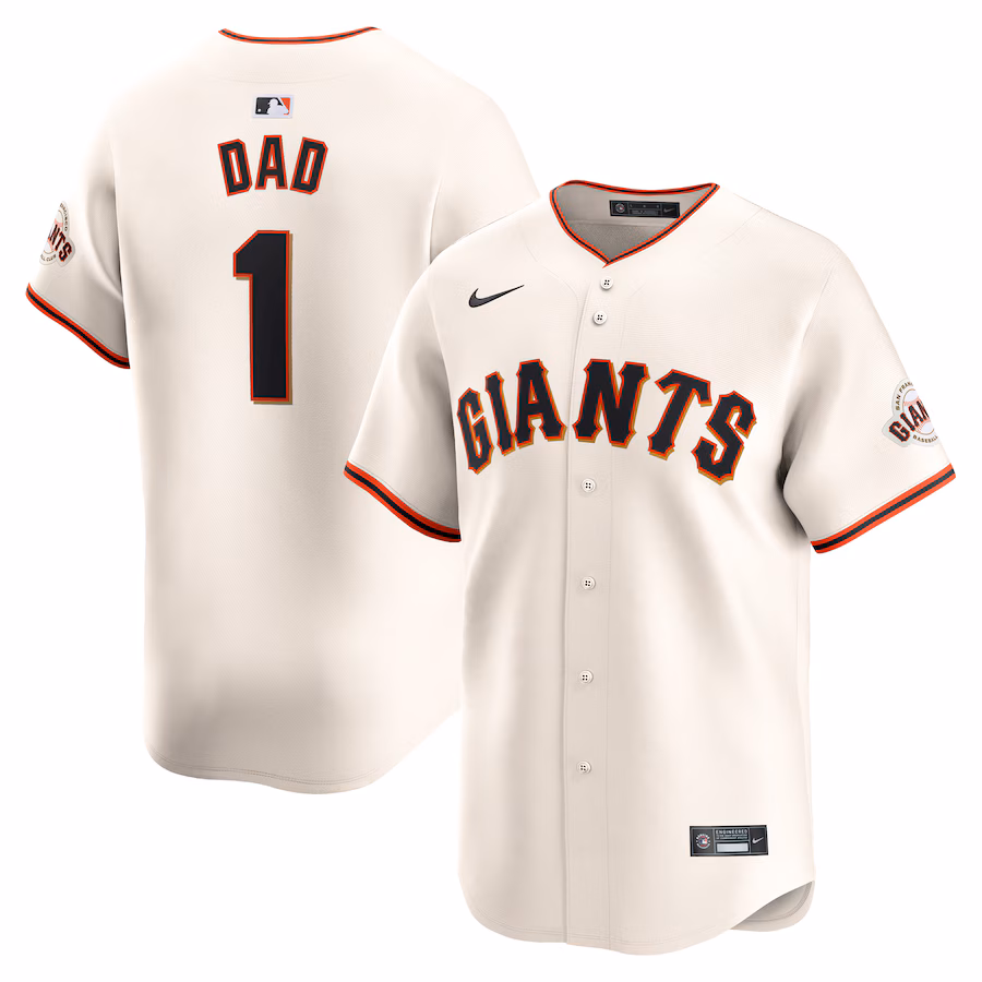 Men's San Francisco Giants Nike Cream #1 Dad Home Limited Jersey - Jersey