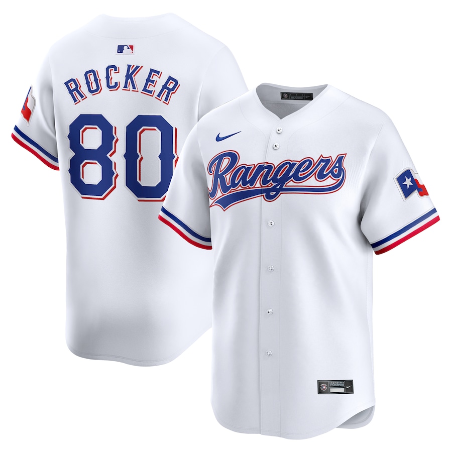 Men's Texas Rangers Kumar Rocker Nike White Home Limited Player Jersey - Jersey