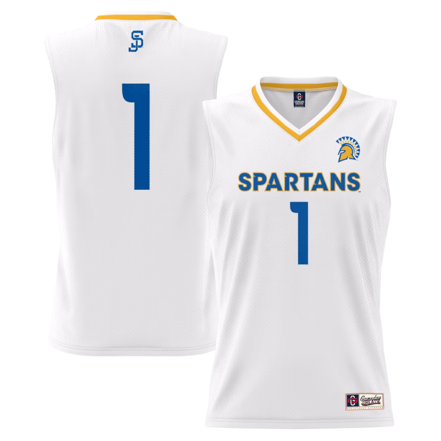 #1 San Jose State Spartans GameDay Greats Youth Lightweight Basketball Jersey - White - Jersey