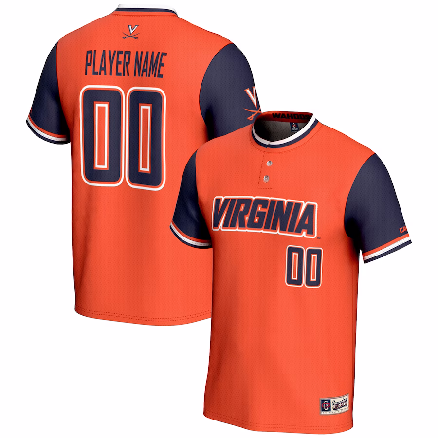 Virginia Cavaliers GameDay Greats Youth NIL Pick-A-Player Lightweight Softball Jersey - Orange - Jersey