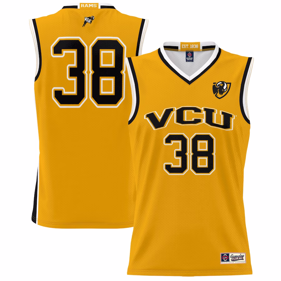 #38 VCU Rams GameDay Greats Youth Lightweight Basketball Jersey - Gold - Jersey