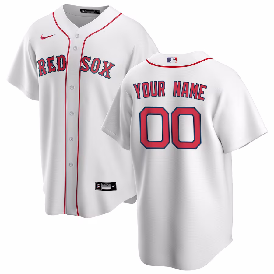 Youth Boston Red Sox Nike White Home Replica Custom Jersey - Jersey