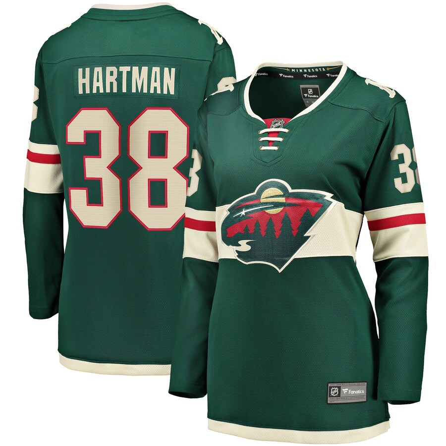 Women's Minnesota Wild Ryan Hartman Fanatics Branded Green Home Breakaway Player Jersey - Jersey
