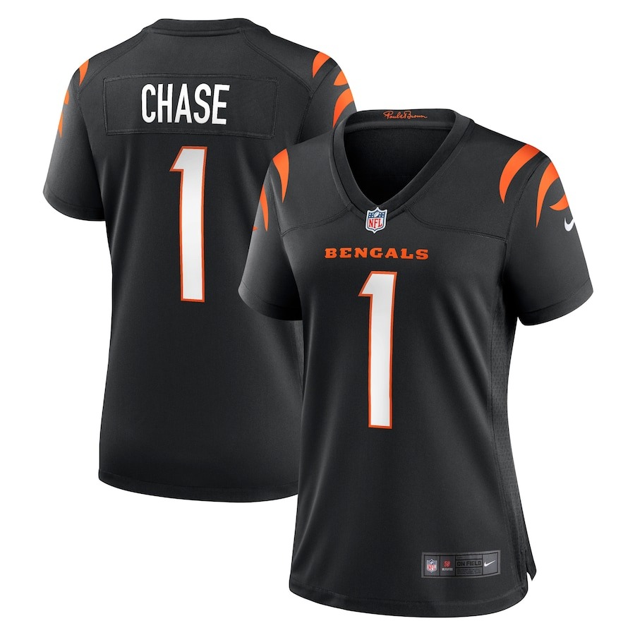 Women's Cincinnati Bengals Ja'Marr Chase Nike Black Game Jersey - Jersey