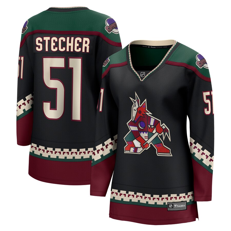 Women's Arizona Coyotes Troy Stecher Fanatics Branded Black Home Breakaway Player Jersey - Jersey