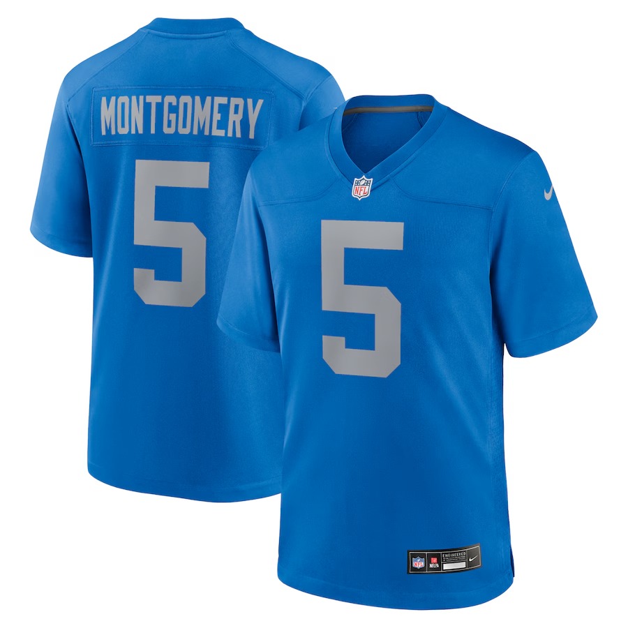 Men's Detroit Lions David Montgomery Nike  Blue Alternate Game Jersey - Jersey