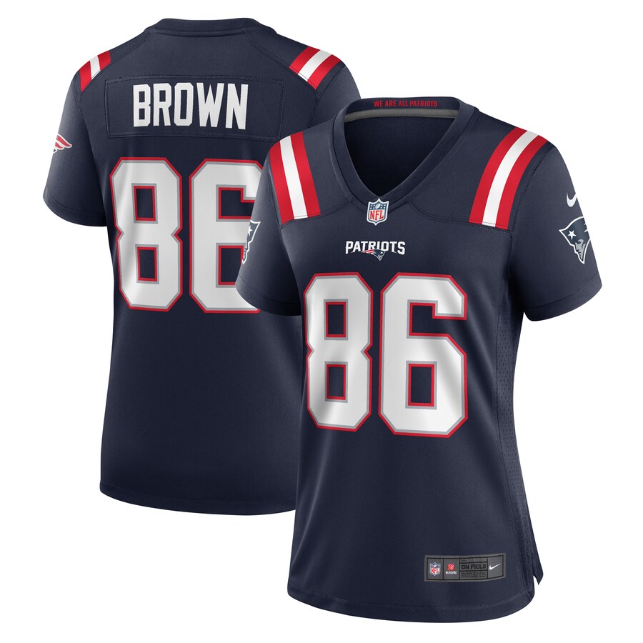 Women's New England Patriots Pharaoh Brown Nike  Navy Team Game Jersey - Jersey