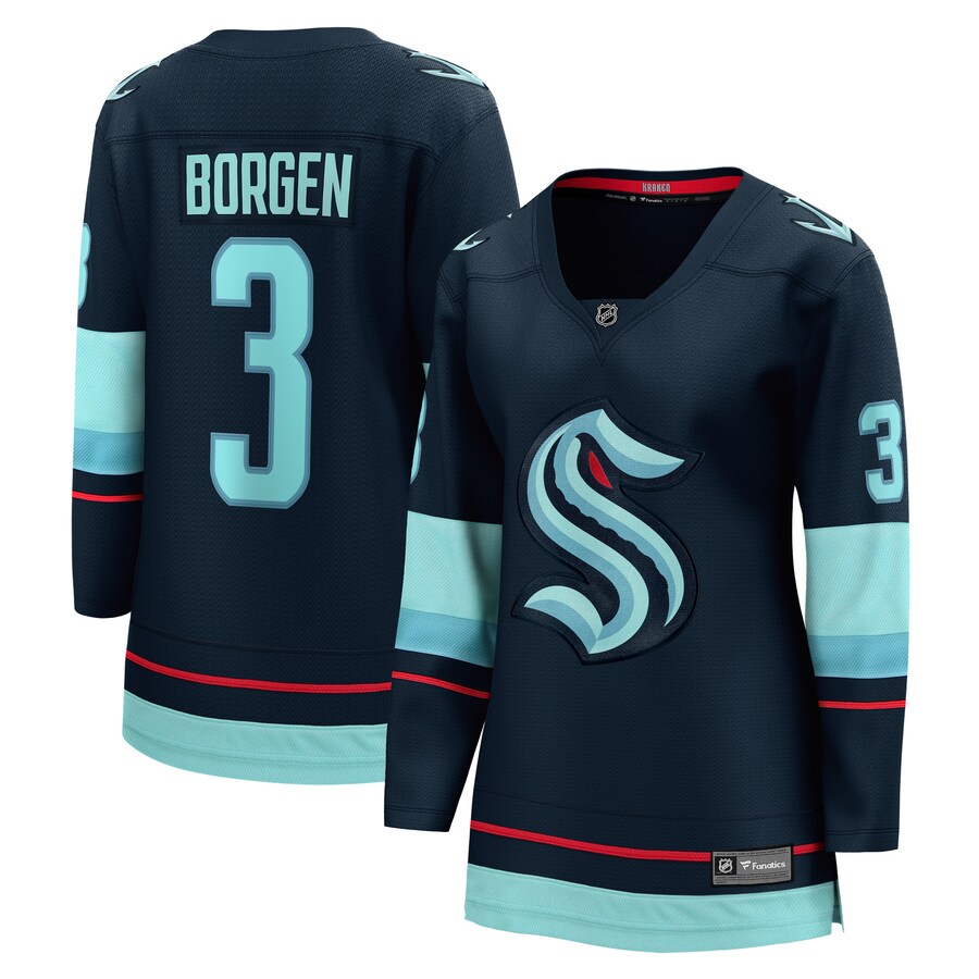 Women's Seattle Kraken Will Borgen Fanatics Branded Deep Sea Blue Home Breakaway Player Jersey - Jersey