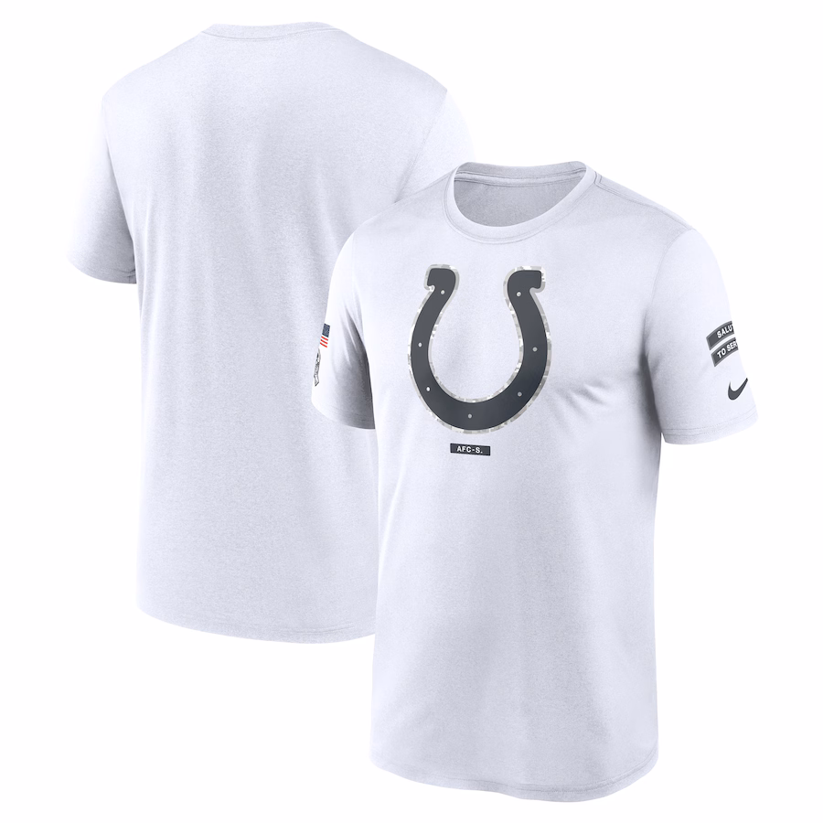 Men's Indianapolis Colts Nike White 2024 Salute To Service Legend Performance T-Shirt - Jersey