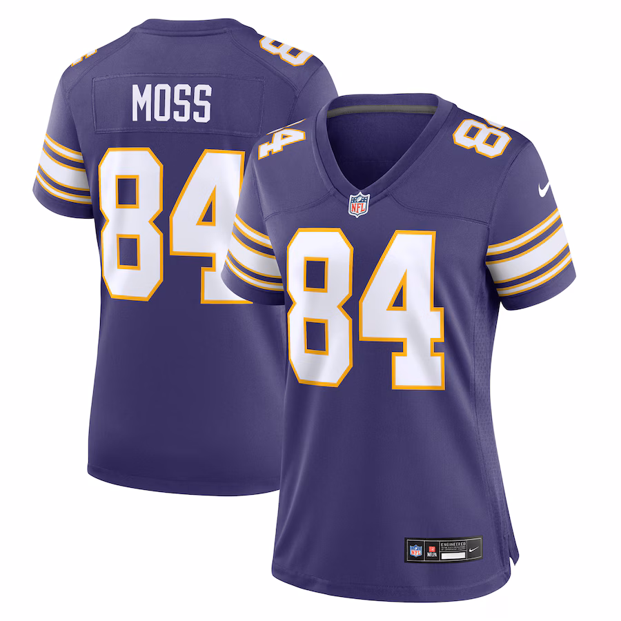 Women's Minnesota Vikings Randy Moss Nike Purple Classic Retired Player Game Jersey - Jersey