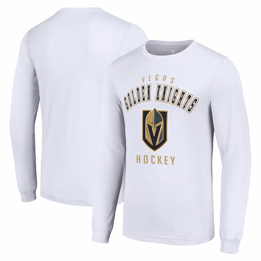 Men's Vegas Golden Knights Starter White Logo Long Sleeve T-Shirt - Jersey
