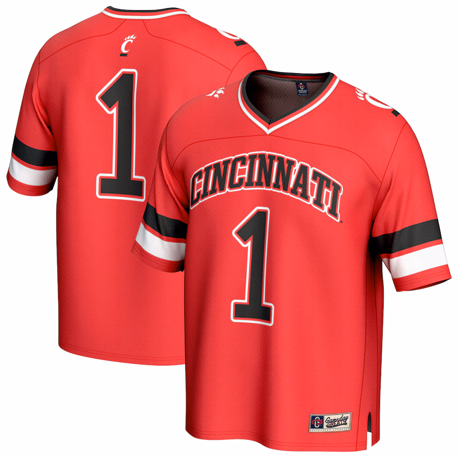 Youth GameDay Greats #1 Red Cincinnati Bearcats Lightweight Collegiate Football Fashion Jersey - Jersey