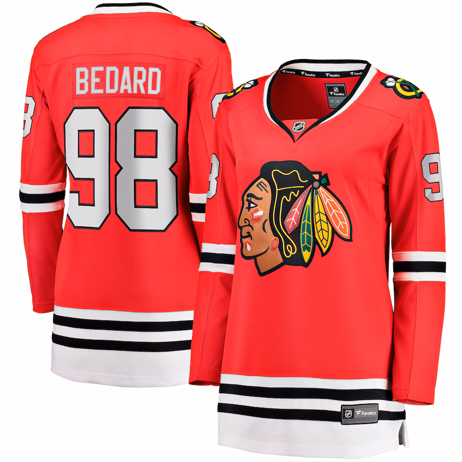 Women's Chicago Blackhawks Connor Bedard Fanatics Red Home Breakaway Player Jersey - Jersey