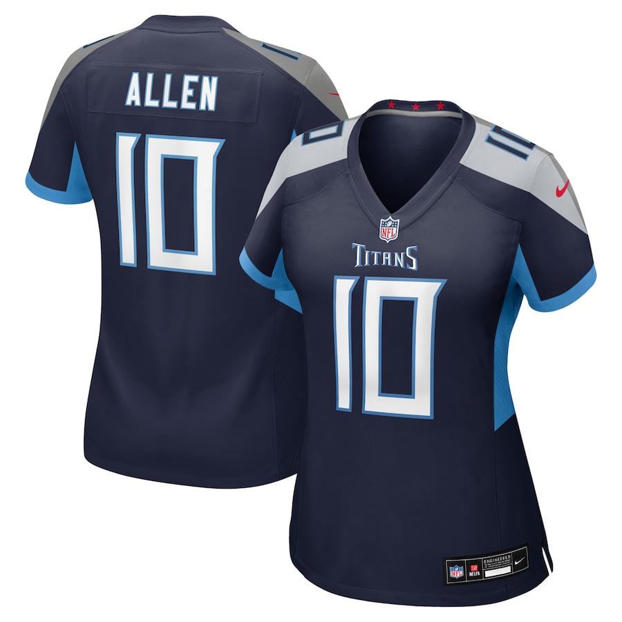 Women's Tennessee Titans Brandon Allen Nike Navy Team Game Jersey - Jersey