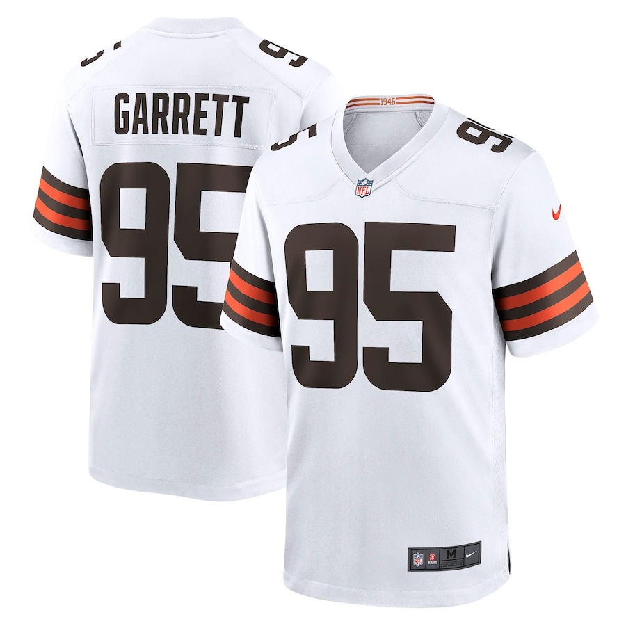 Men's Cleveland Browns Myles Garrett Nike White Away Game Jersey - Jersey