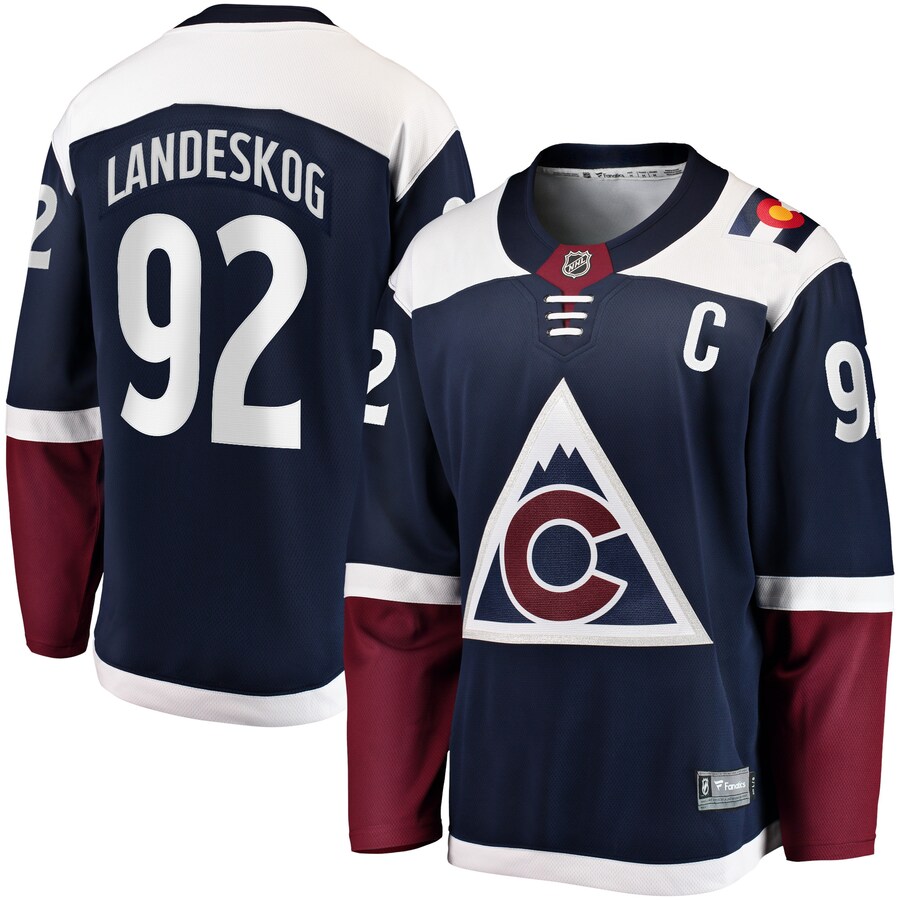 Men's Colorado Avalanche Gabriel Landeskog Fanatics Branded Navy Premier Breakaway Player Jersey - Jersey