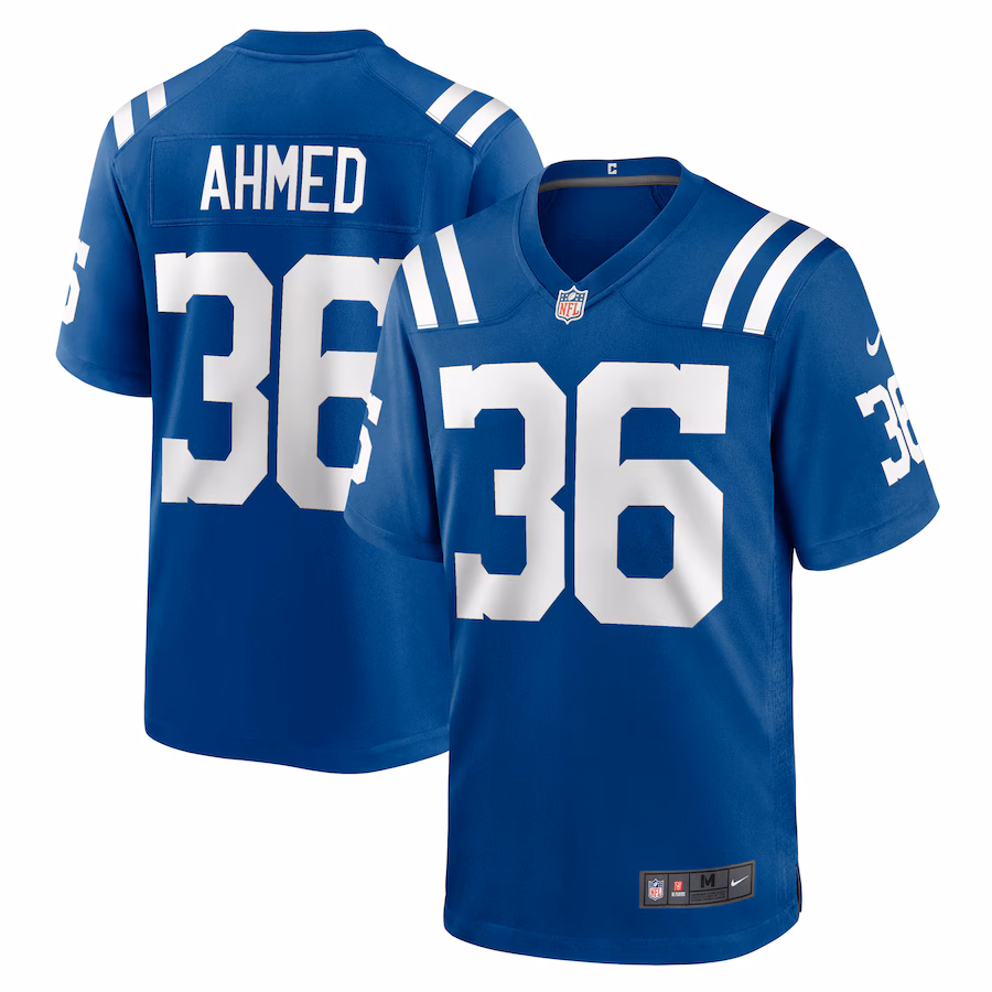 Men's Indianapolis Colts Salvon Ahmed Nike Royal Team Game Jersey - Jersey