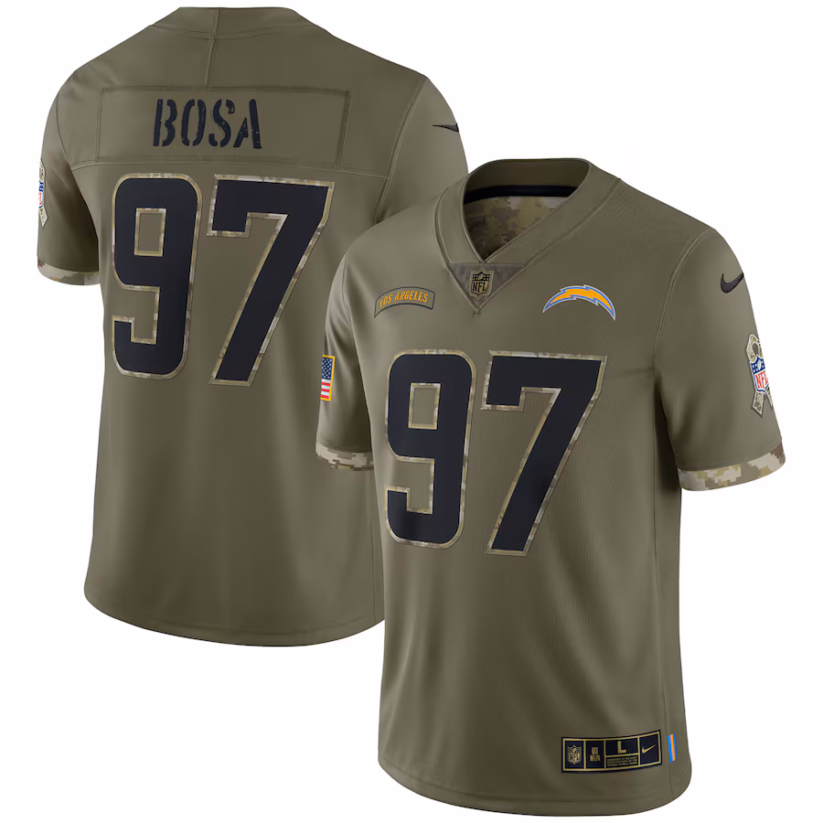 Men's Los Angeles Chargers Joey Bosa Nike Olive Salute To Service Limited Jersey - Jersey