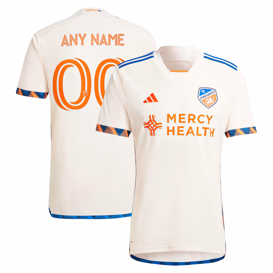 Men's FC Cincinnati  adidas White 2024 The Canvas Kit Replica Custom Jersey - Jersey