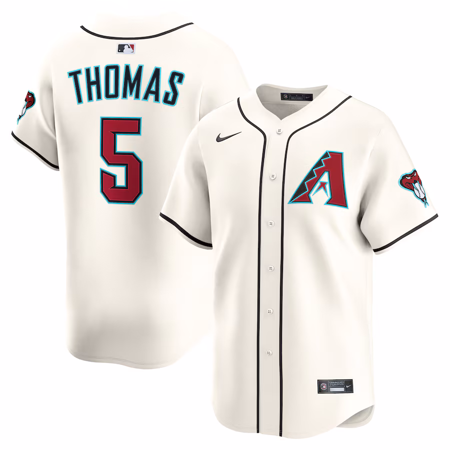Men's Arizona Diamondbacks Alek Thomas Nike Cream Alternate Limited Player Jersey - Jersey
