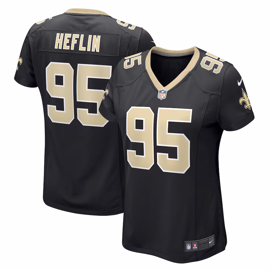 Women's New Orleans Saints Jack Heflin Nike  Black Team Game Jersey - Jersey
