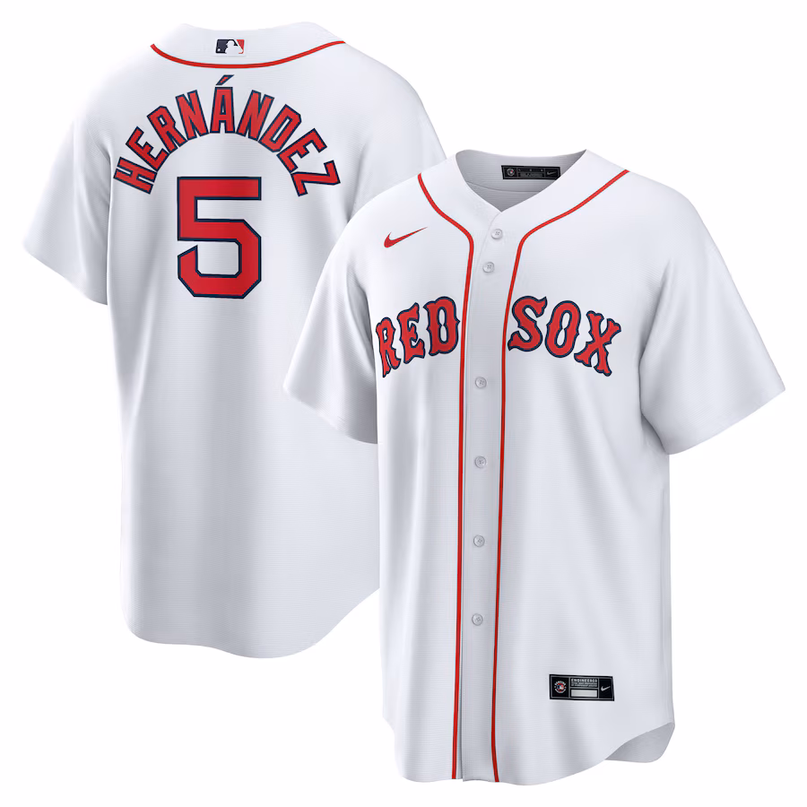 Men's Boston Red Sox Enrique Hernandez Nike White Home Official Replica Player Jersey - Jersey