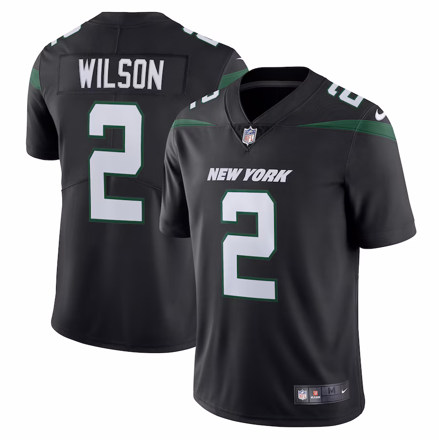 Men's New York Jets Zach Wilson Nike Stealth Black Vapor Limited Jersey - Jersey
