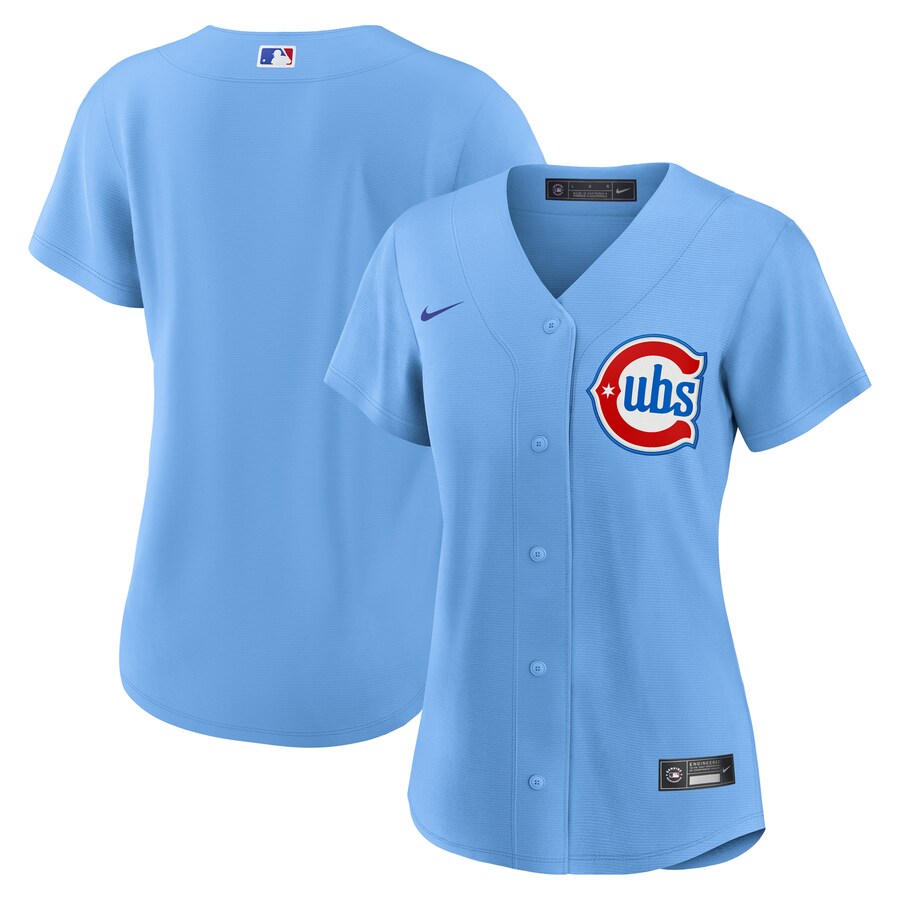 Women's Chicago Cubs Nike Light Blue Alternate 2 Replica Jersey - Jersey
