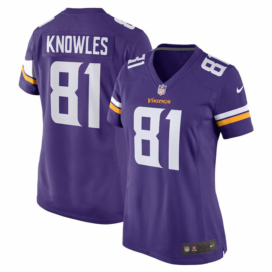 Women's Minnesota Vikings Malik Knowles Nike  Purple Team Game Jersey - Jersey