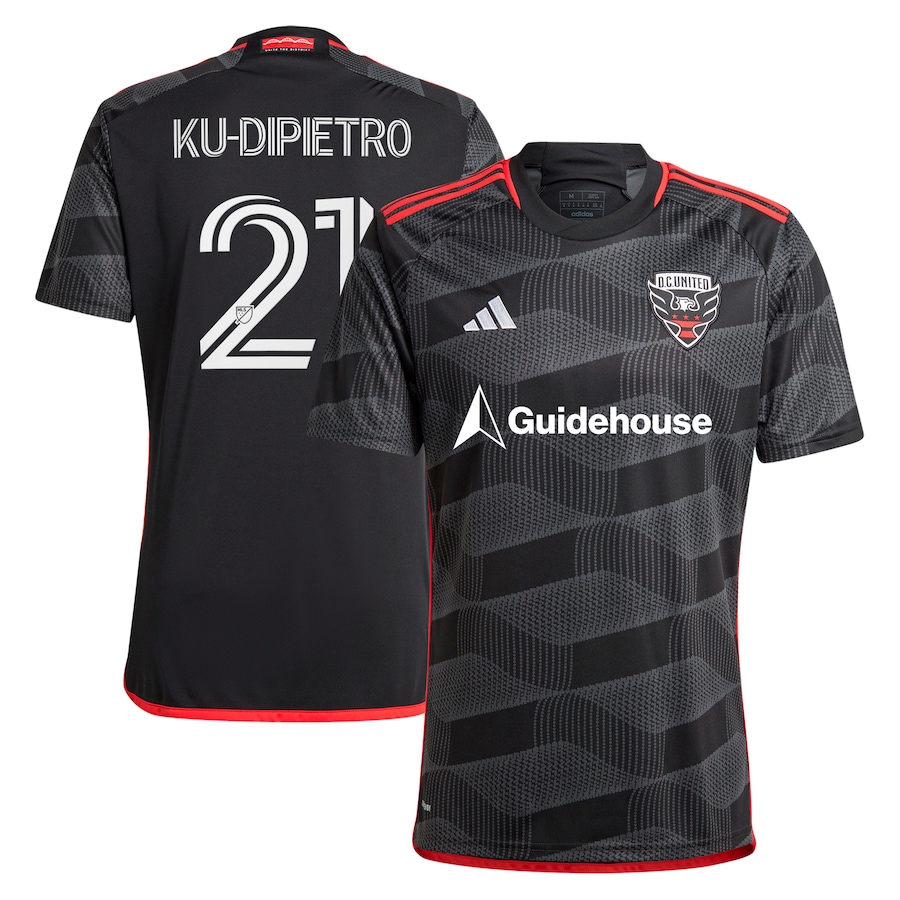 Men's D.C. United Theodore Ku-Dipietro adidas Black 2024 The Icon Kit Replica Player Jersey - Jersey