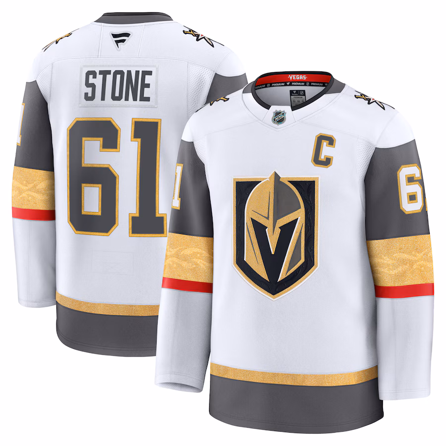 Men's Vegas Golden Knights Mark Stone Fanatics White Away Premium Jersey - Jersey